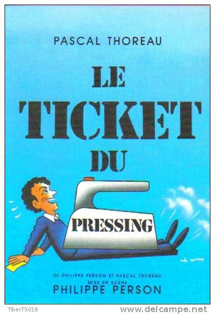 Carte Postale "Cart'Com" - Série Festival D'Avignon - Le Ticket Du Pressing (fer à Repasser - Illustration Léo Kouper) - Kouper