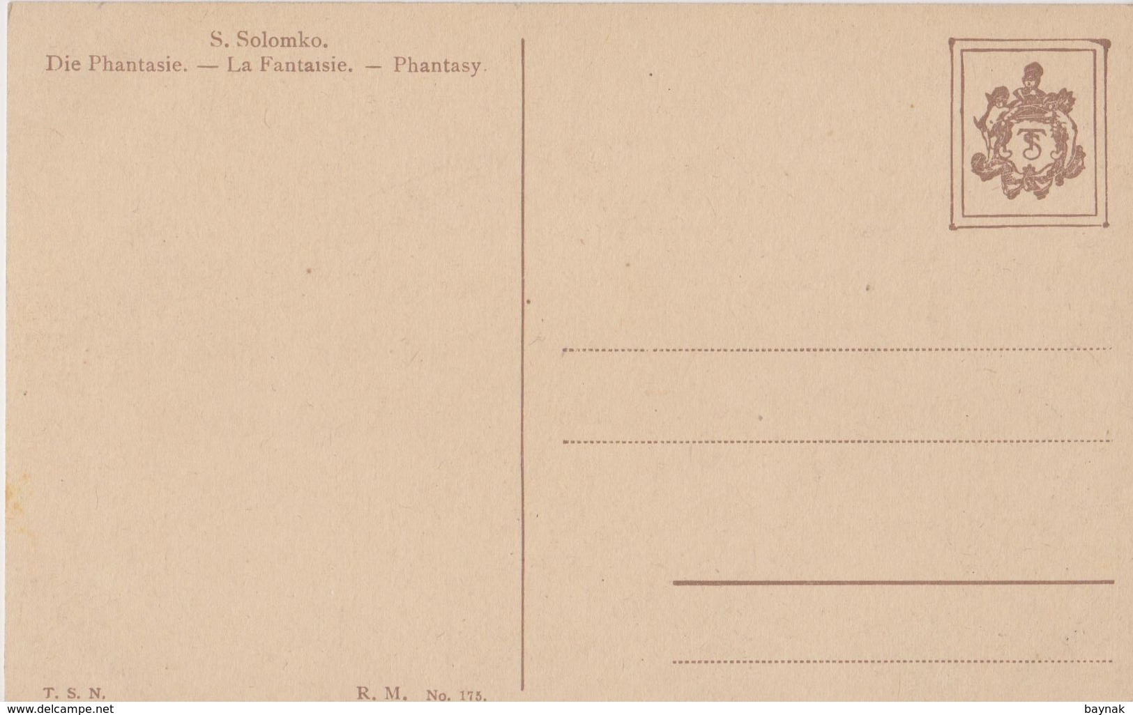 TH2185  ~  S. SOLOMKO.  ~~  LA FANTAISIE - Solomko, S.