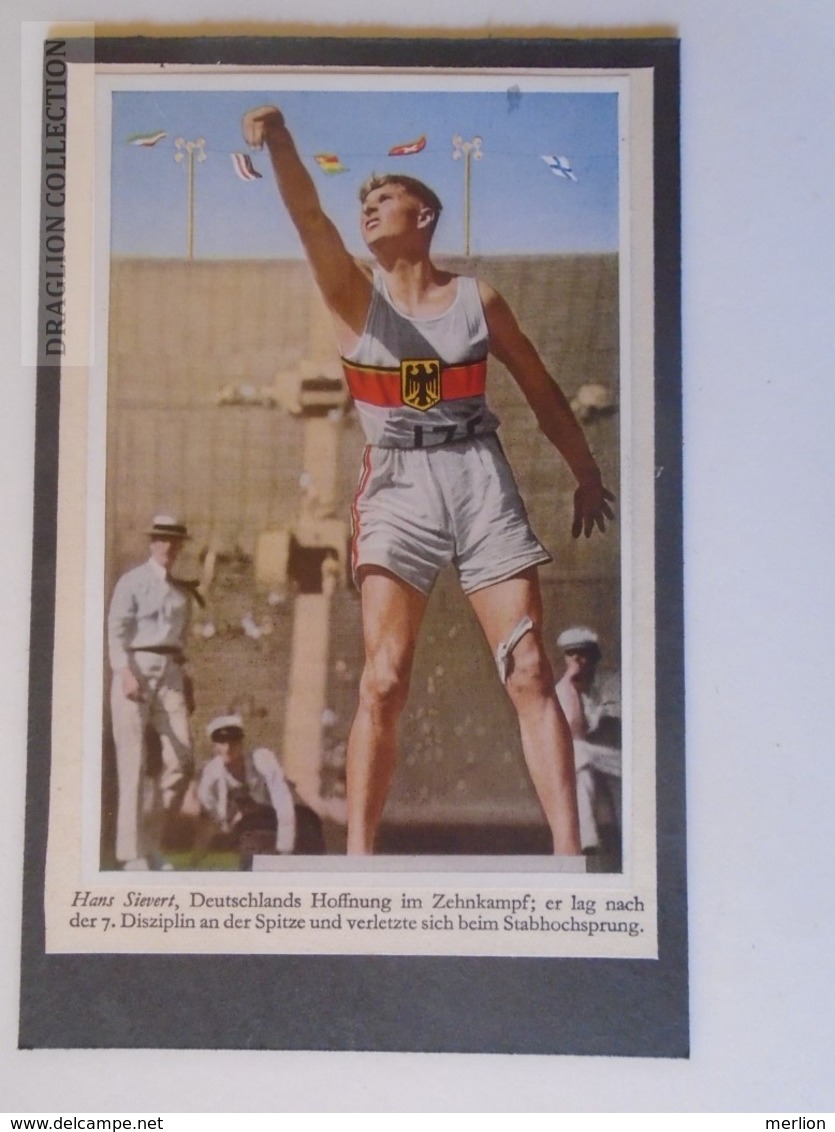 AV114.8 Jeux Olympiques Olympia 1932 Olympic Games Los Angeles - Athletics- Hans Sievert Decathlon Three Throws - Athlétisme