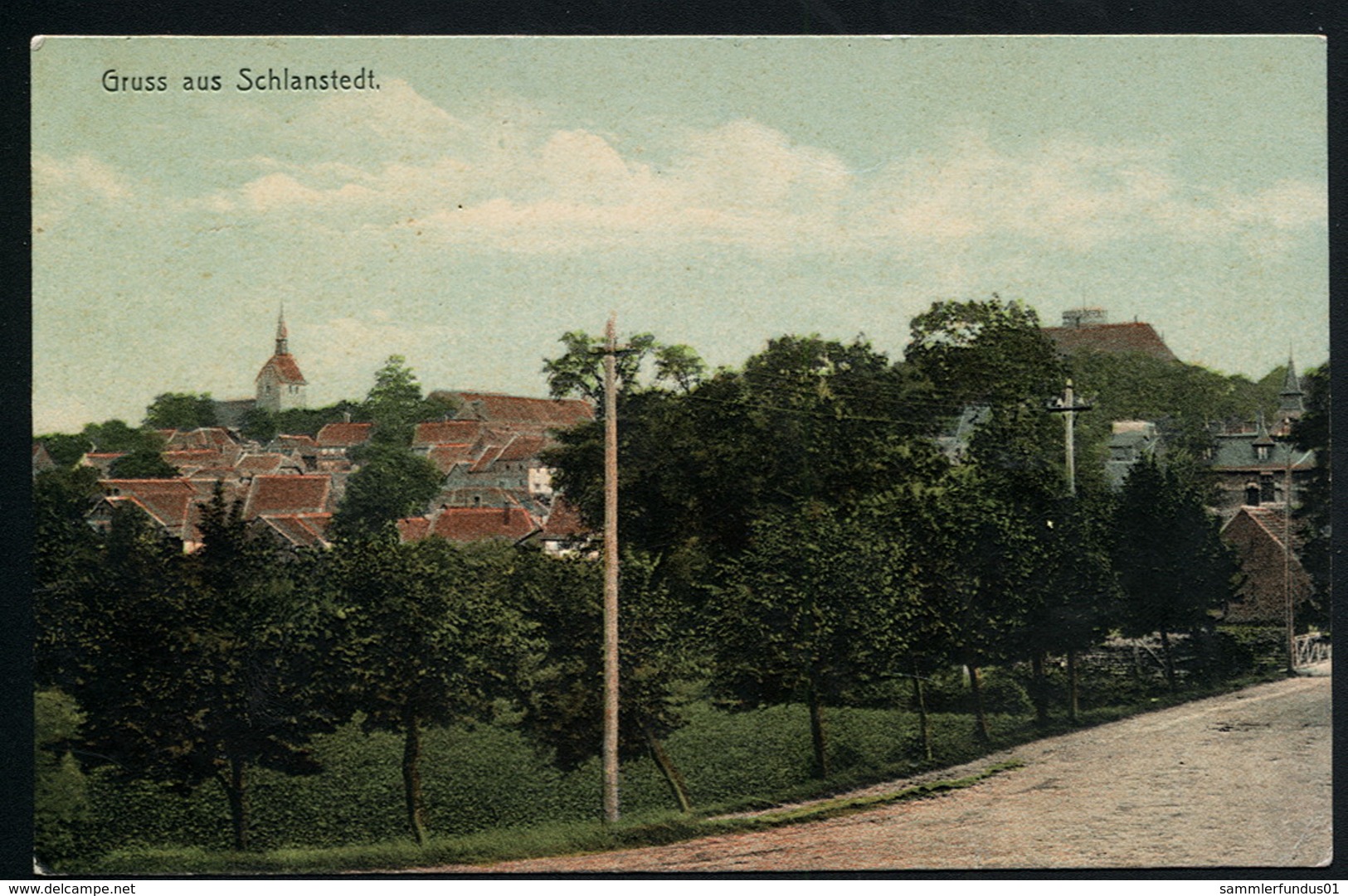 AK/CP Schlanstedt  Oschersleben    Gel/circ. 1909   Erhaltung/Cond. 2  Nr. 00805 - Oschersleben