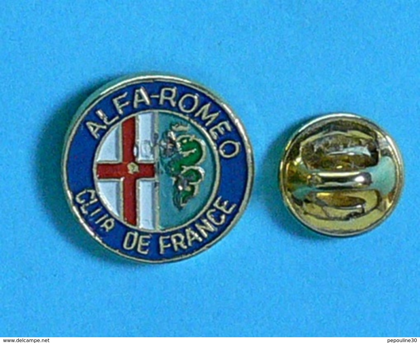 1 PIN'S  //  ** LOGO / ALFA-ROMEO / CLUB DE FRANCE ** - Alfa Romeo