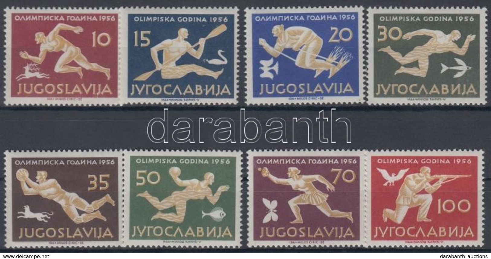 ** 1956 Nyári Olimpia, Melbourne Sor Mi 804-811 - Andere & Zonder Classificatie