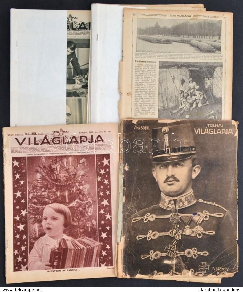 1915-1944 Tolnai Világlap 8 Száma, Változó állapotban, Közte Szakadozott, Sérült, Hiányos Borítóval, 4 Számhoz A Borítón - Zonder Classificatie