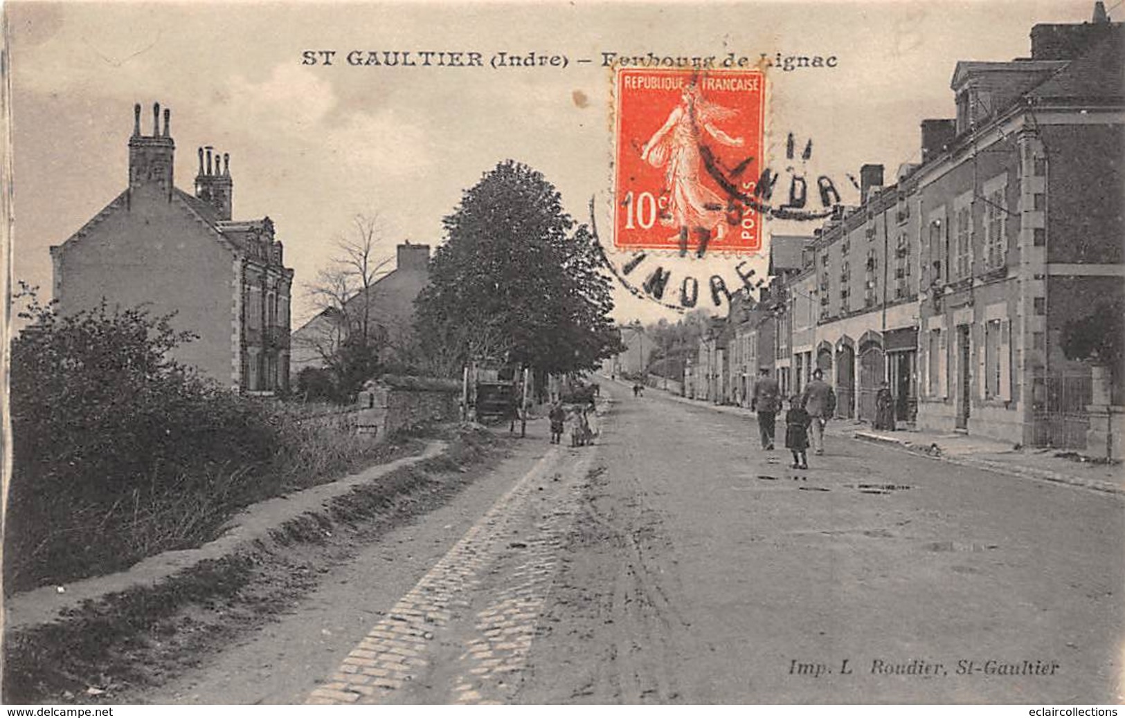 Saint Gaultier       36         Faubourg De Lignac     (voir Scan) - Autres & Non Classés