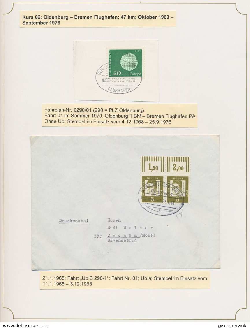 Bundesrepublik Deutschland: 1951 - 1988, ÜBERLANDPOST mit UMARBEITUNG: umfangreiche Sammlung, ausste