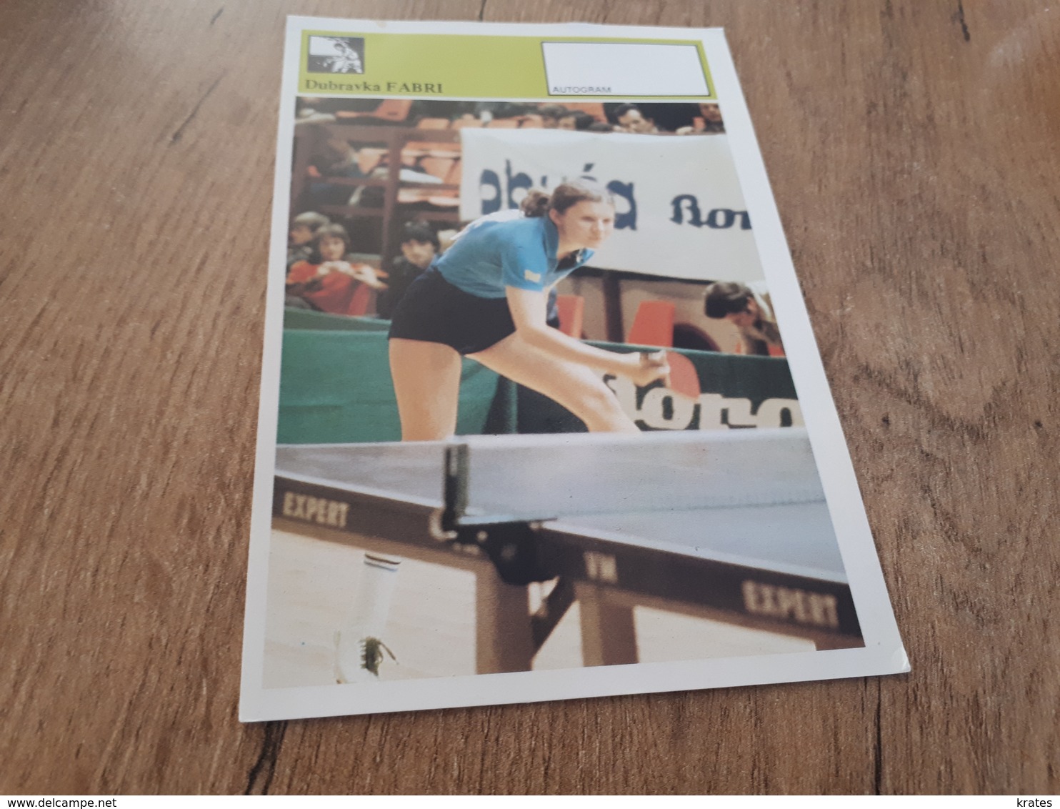 Svijet Sporta Card - Table Tennis, Dubravka Fabri, Autogram Card - Tischtennis