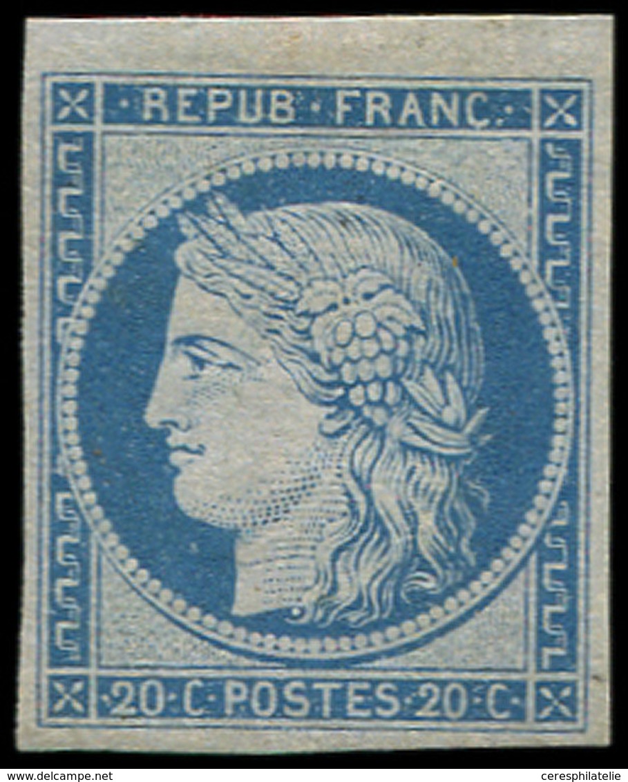 * SIEGE DE PARIS - R37f 20c. Bleu Clair, Réimpression Granet, Gomme Partielle, TB. C - 1870 Siège De Paris