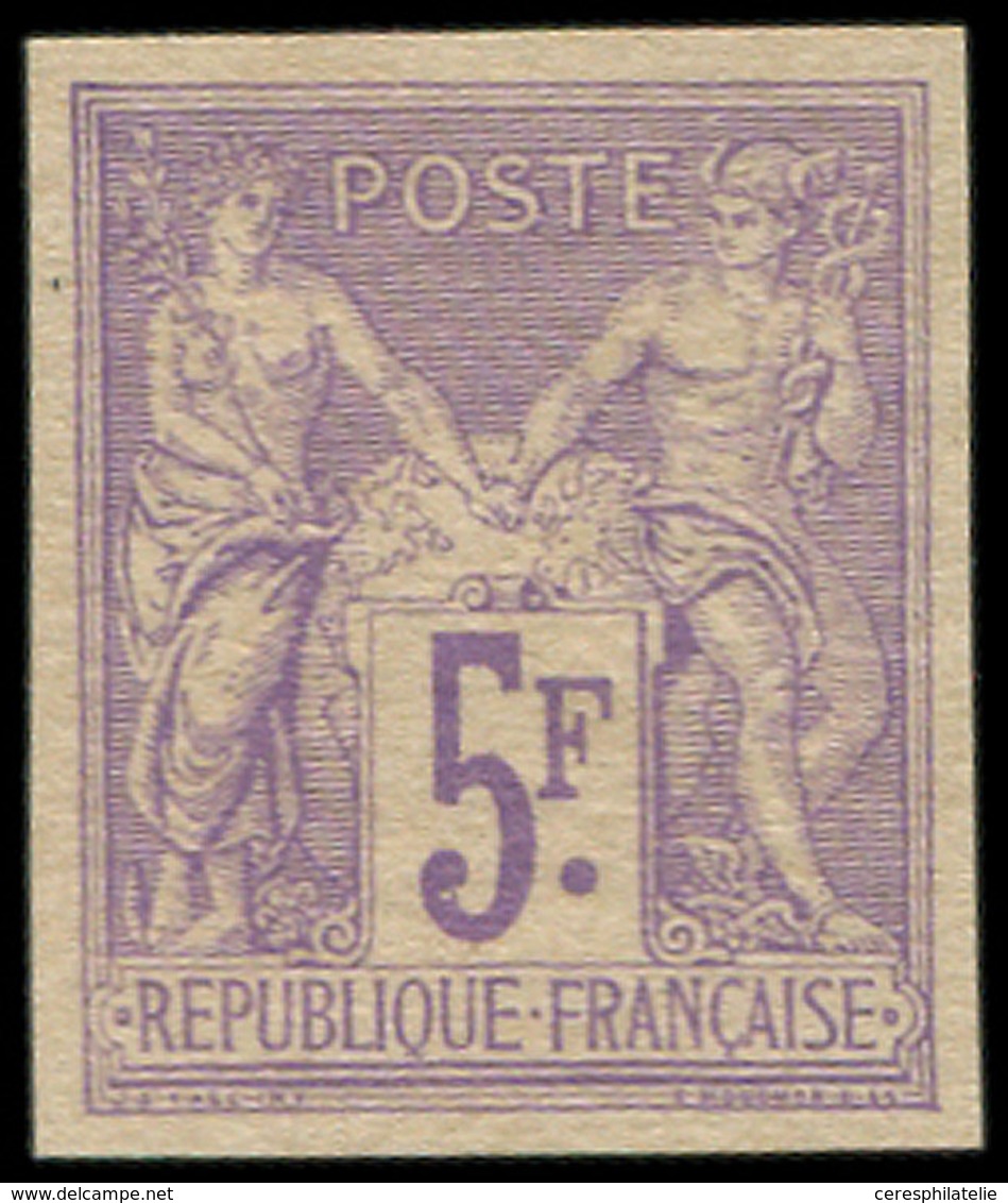 (*) ESSAIS -  95 : 5f. Violet, NON DENTELE, TB. J - Autres & Non Classés