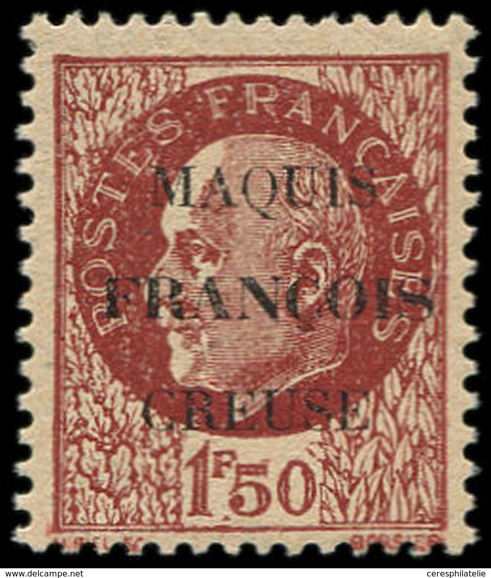 ** TIMBRES DE LIBERATION - MAQUIS FRANCOIS 1 : 1f50 Brun-rouge, TB - Liberazione