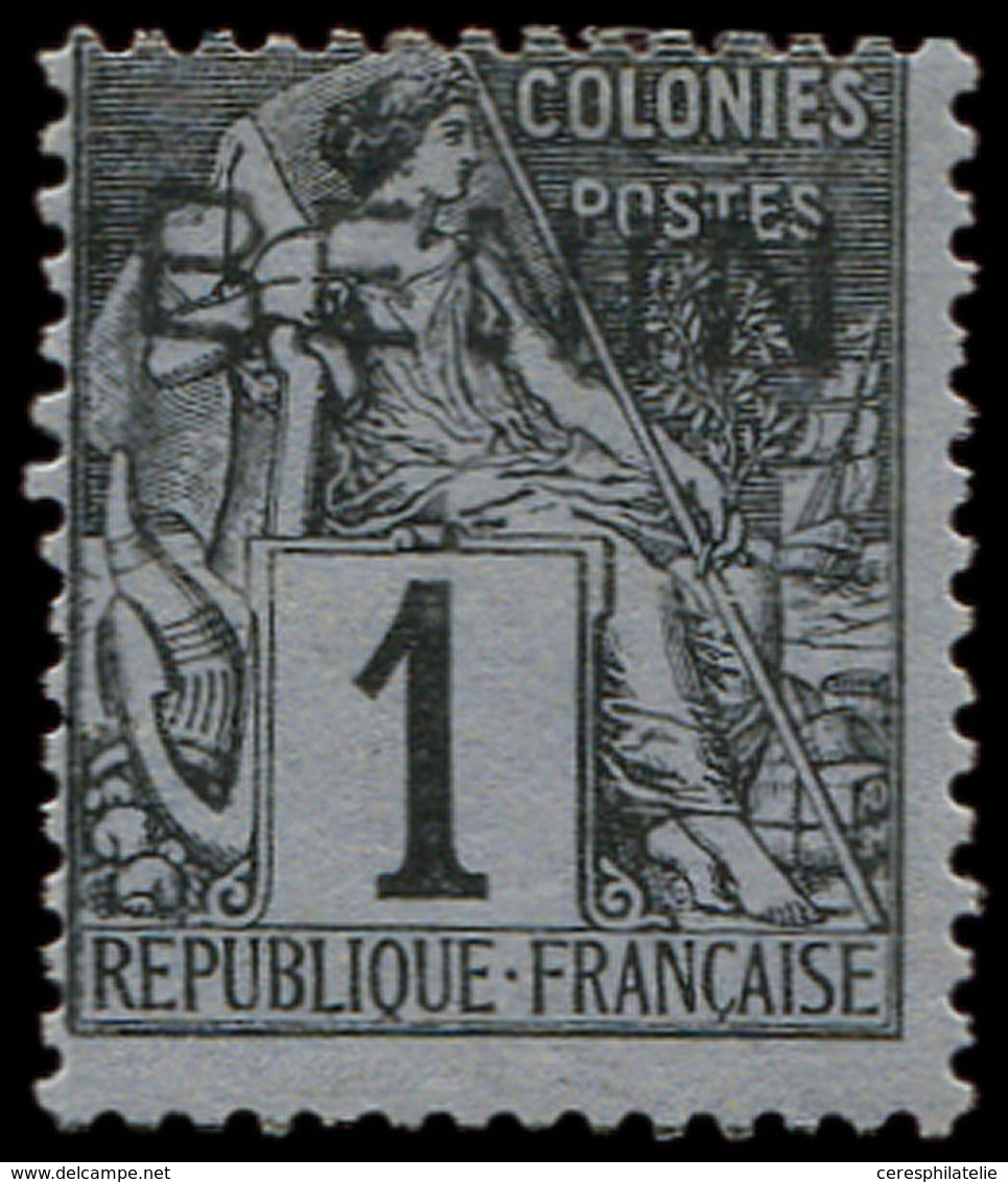 * BENIN 1 : 1c. Noir Sur Azuré, TB - Altri & Non Classificati