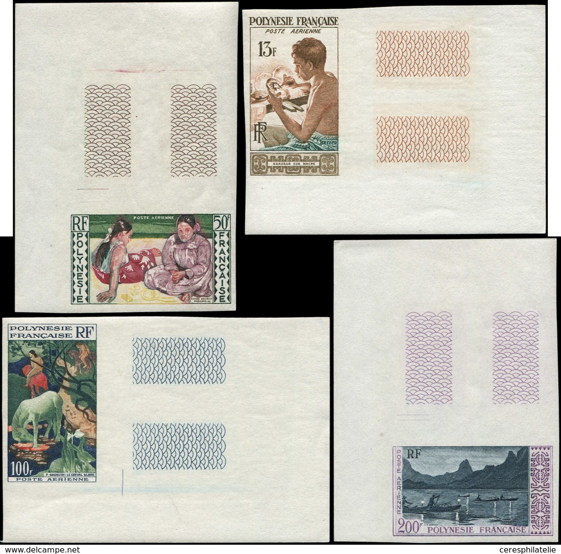 ** POLYNESIE FRANCAISE PA 1/4 : La Série NON DENTELEE Cdf, TB - Unused Stamps