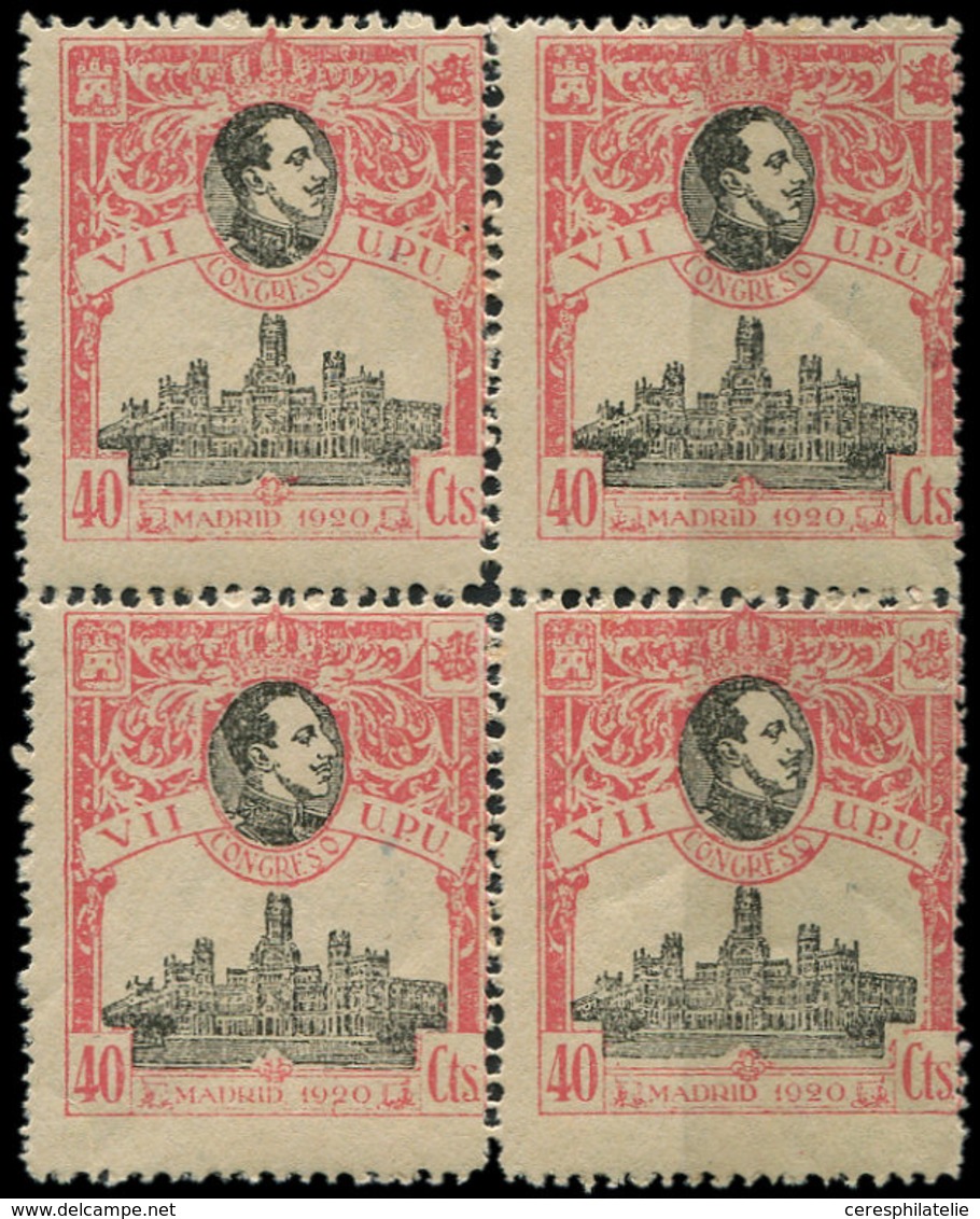 ** ESPAGNE 267 : UPU, 40c. Rose Et Noir, BLOC De 4, TB - Nuovi