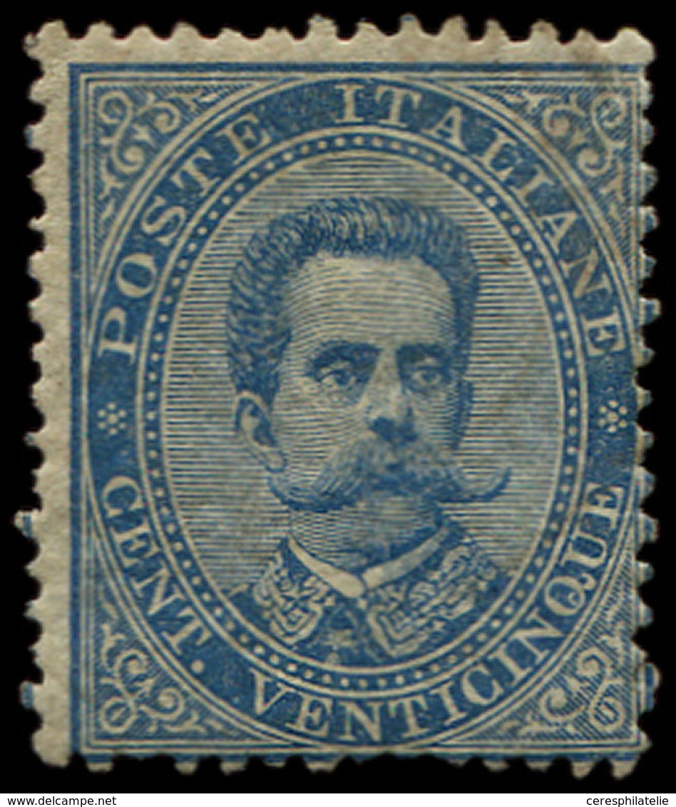 (*) ITALIE 36 : 25c. Bleu, Gomme Non Originale, TB - Storia Postale