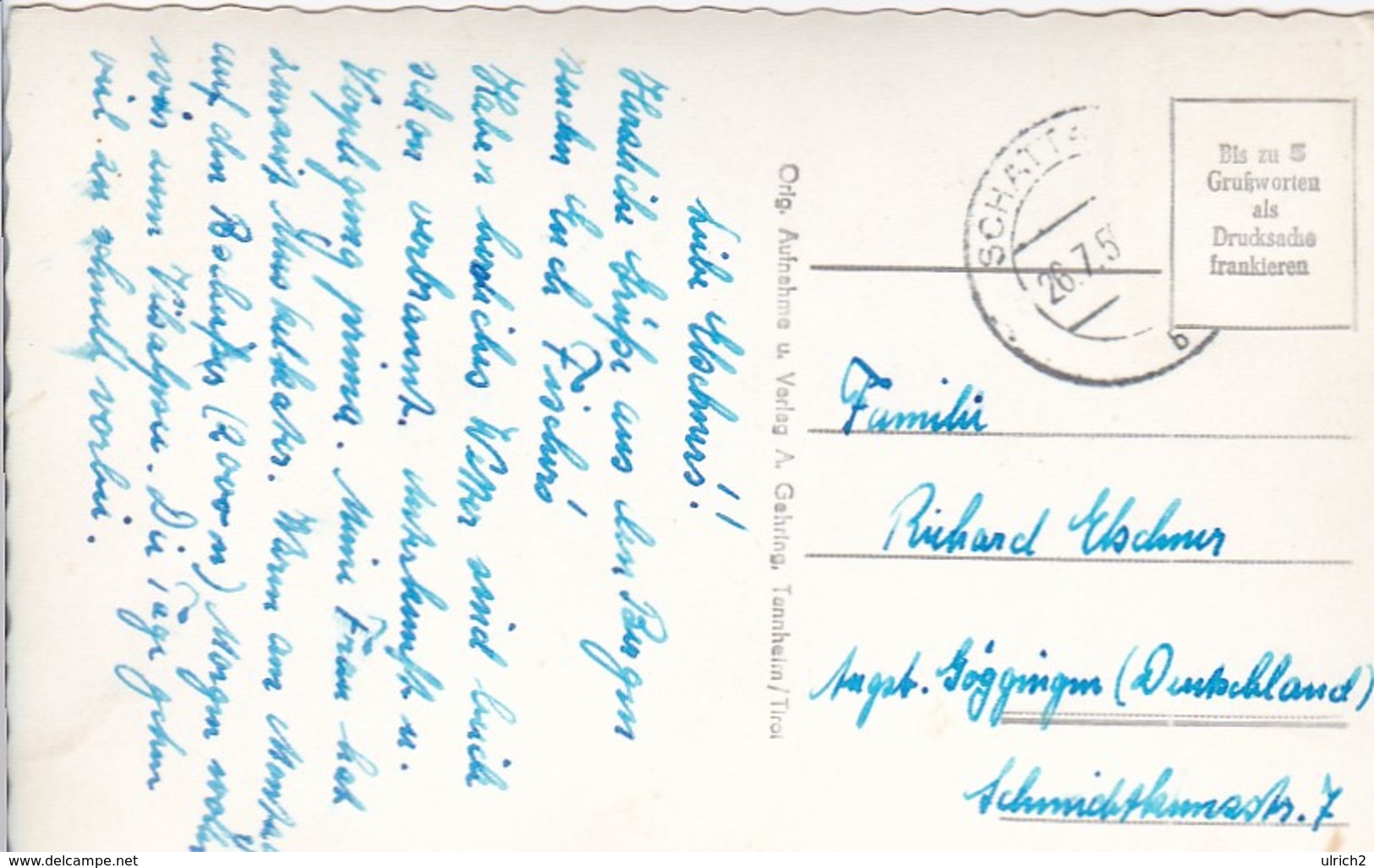 AK Schattwald I. Tirol - Mehrbildkarte - Ca. 1950  (41842) - Schattwald