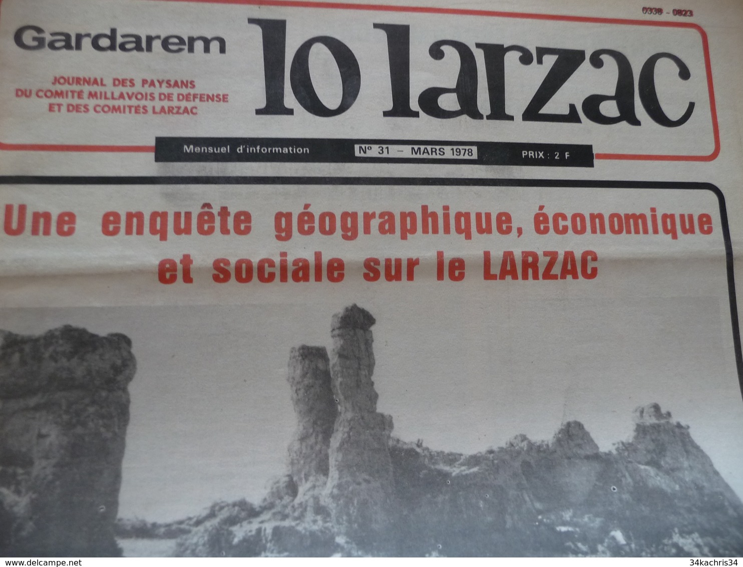 Journal Larzac Défense Du Larzac Gardarem  Lo Larzac N°31 Mars 1978 - Languedoc-Roussillon