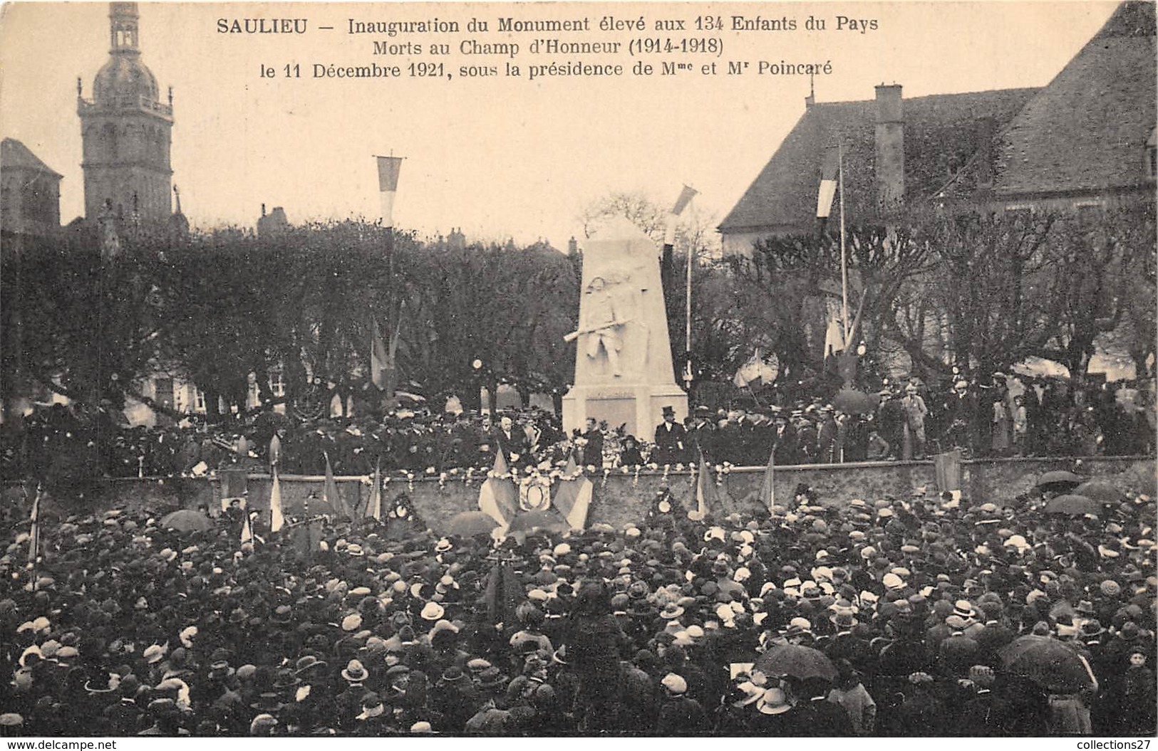 21-SAULIEU- INAUGURATION DU MONUMENT ELEVE AUX 134 ENFANTS DU PAYS - Saulieu