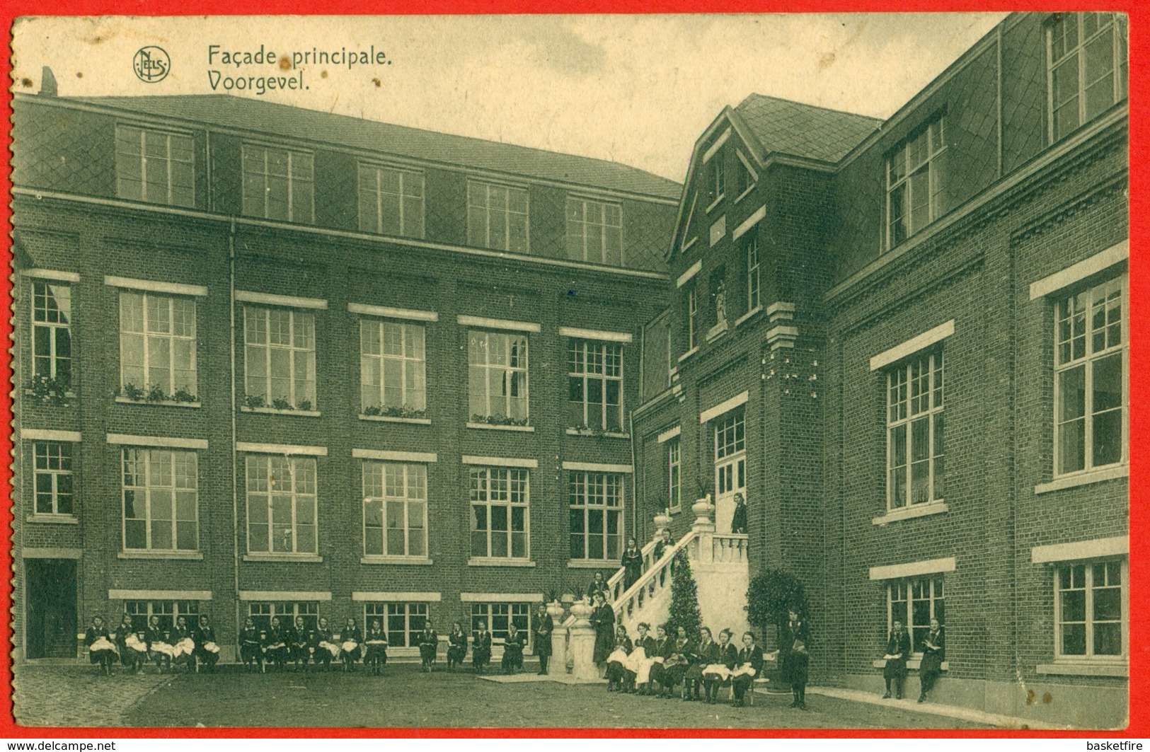 Michelbeke (Brakel): Pensionnat St. François D'Assise - Kostschool: Voorgevel - Brakel