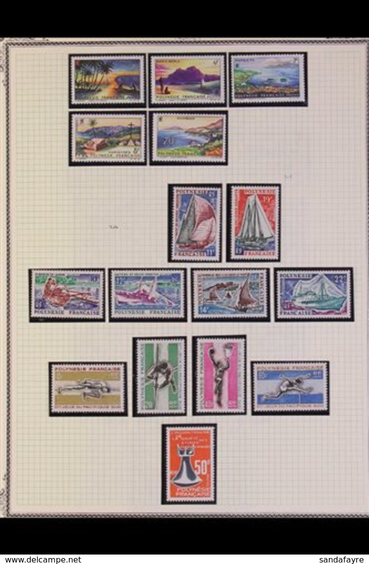 POLYNESIA  1960-1985 A Beautiful, NEVER HINGED MINT "POSTAL ISSUES" COLLECTION Presented In Mounts On Album Pages. Mainl - Other & Unclassified
