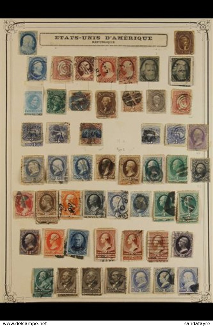 1861-1937 EXTENSIVE OLD TIME COLLECTION CAT $5000+.  An Interesting Old Time Mostly Used Collection, Haphazardly Present - Altri & Non Classificati