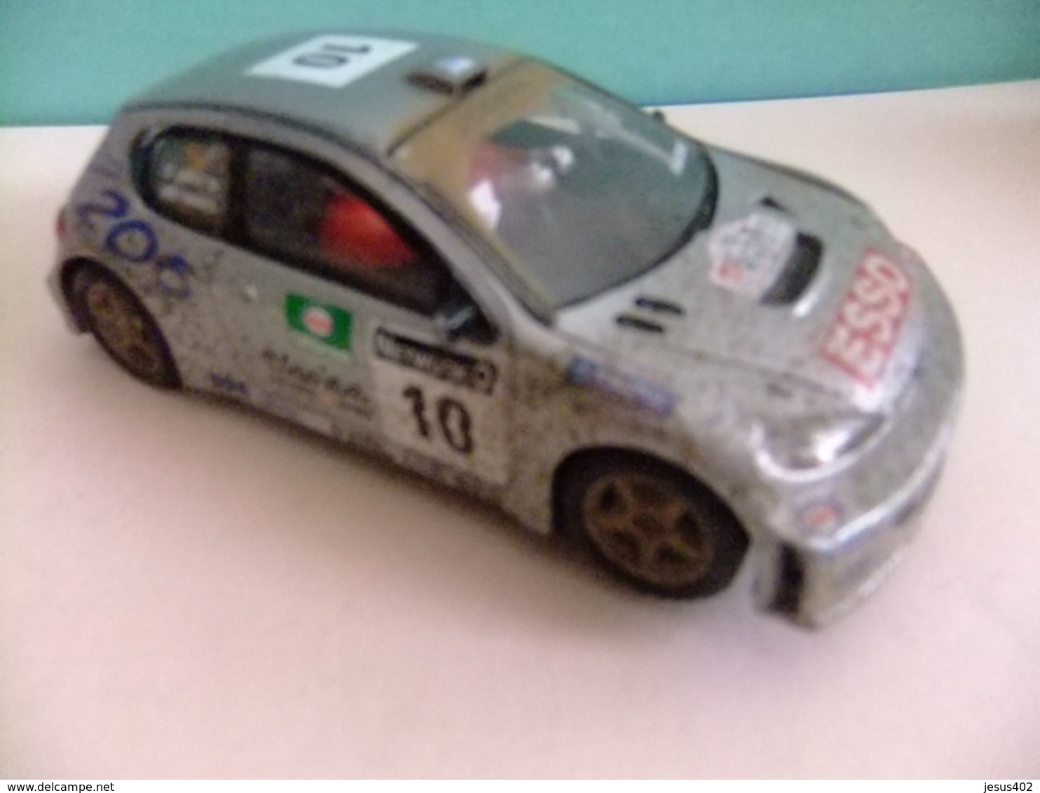 SCALEXTRIC PEUGEOT 206 WRC Efecto Barro N 10 Luneta Trasera Rota - Circuitos Automóviles