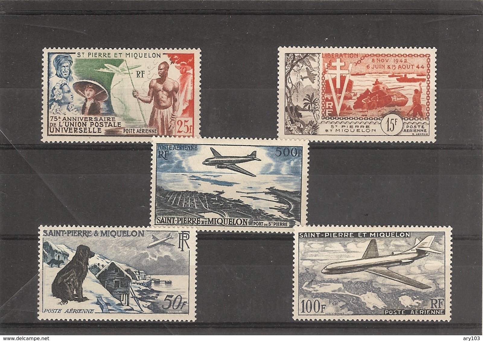 Saint Pierre Et Miquelon_ Poste Aérienne N°21/25 (1949/57 - Altri & Non Classificati