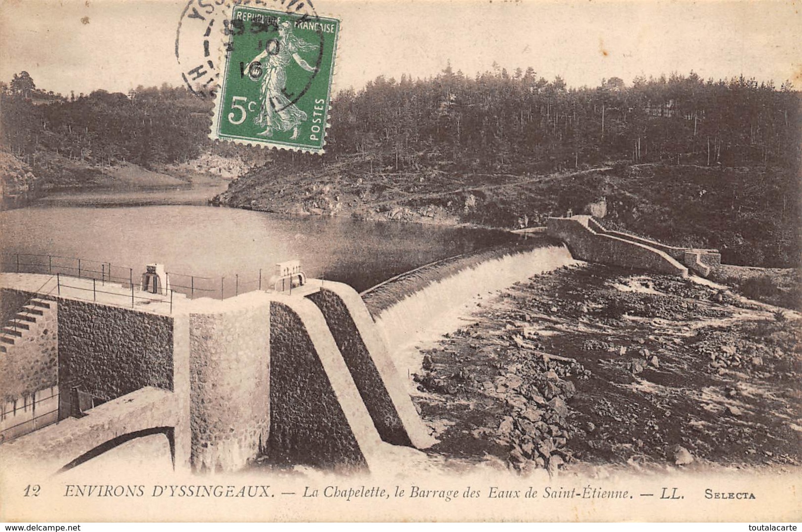 CPA 43 ENVIRONS D YSSINGEAUX LA CHAPELETTE LE BARRAGE DES EAUX DE SAINT ETIENNE - Yssingeaux