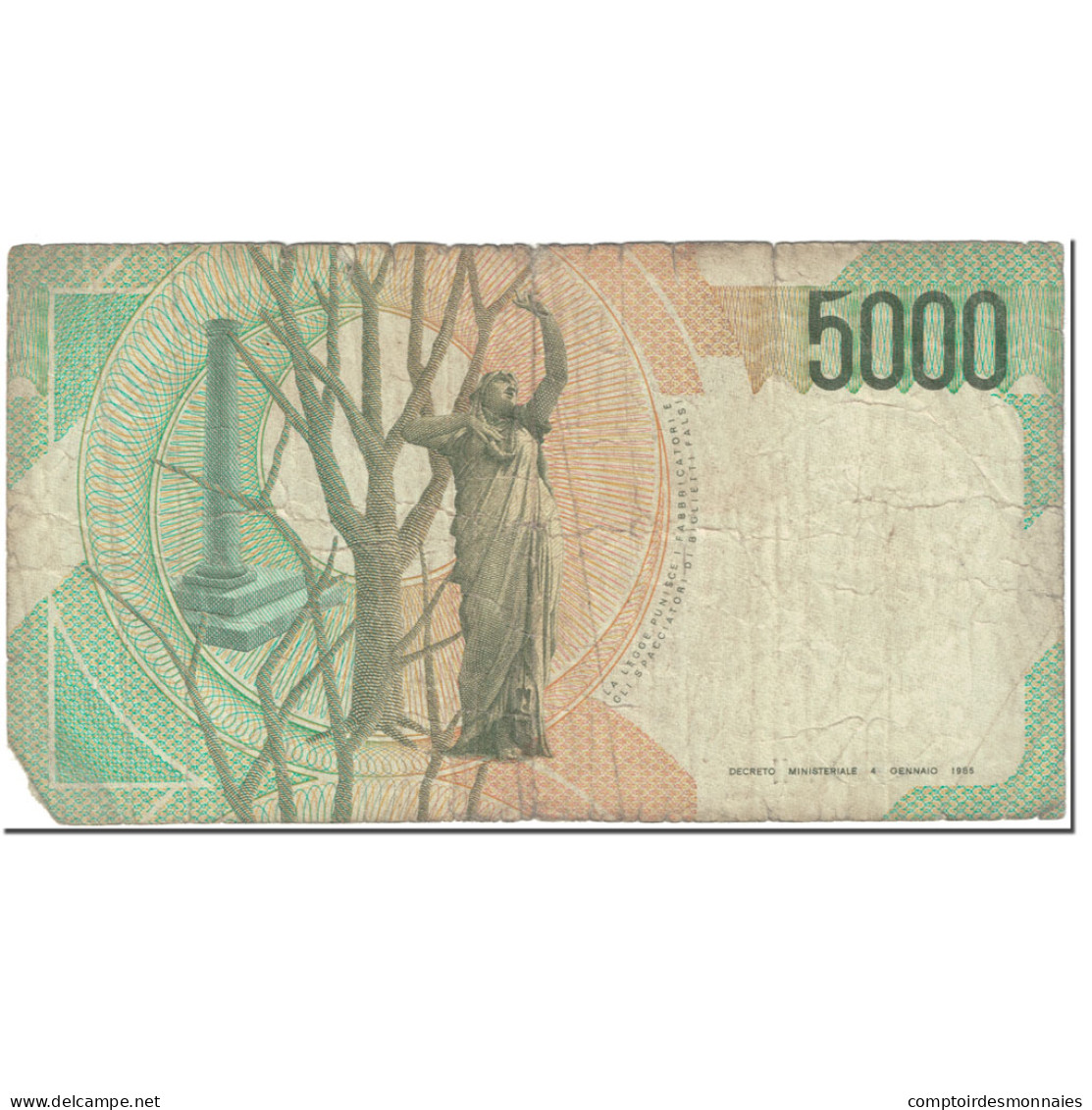 Billet, Italie, 5000 Lire, 1985, 1985-01-04, KM:111b, B - 5000 Lire