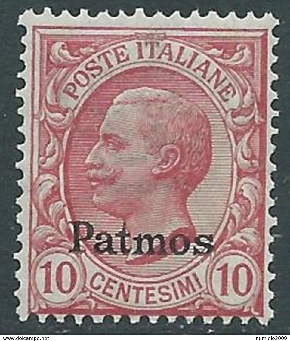 1912 EGEO PATMO EFFIGIE 10 CENT MNH ** - RA3-5 - Egée (Patmo)