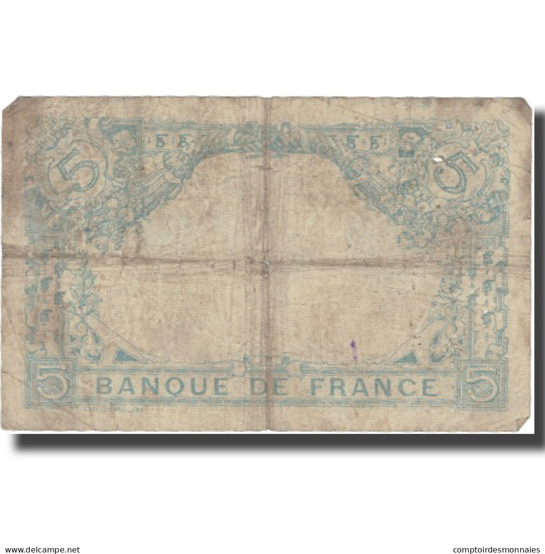 France, 5 Francs, Bleu, 1915, 1915-06-16, B, Fayette:2.28, KM:70 - 5 F 1912-1917 ''Bleu''