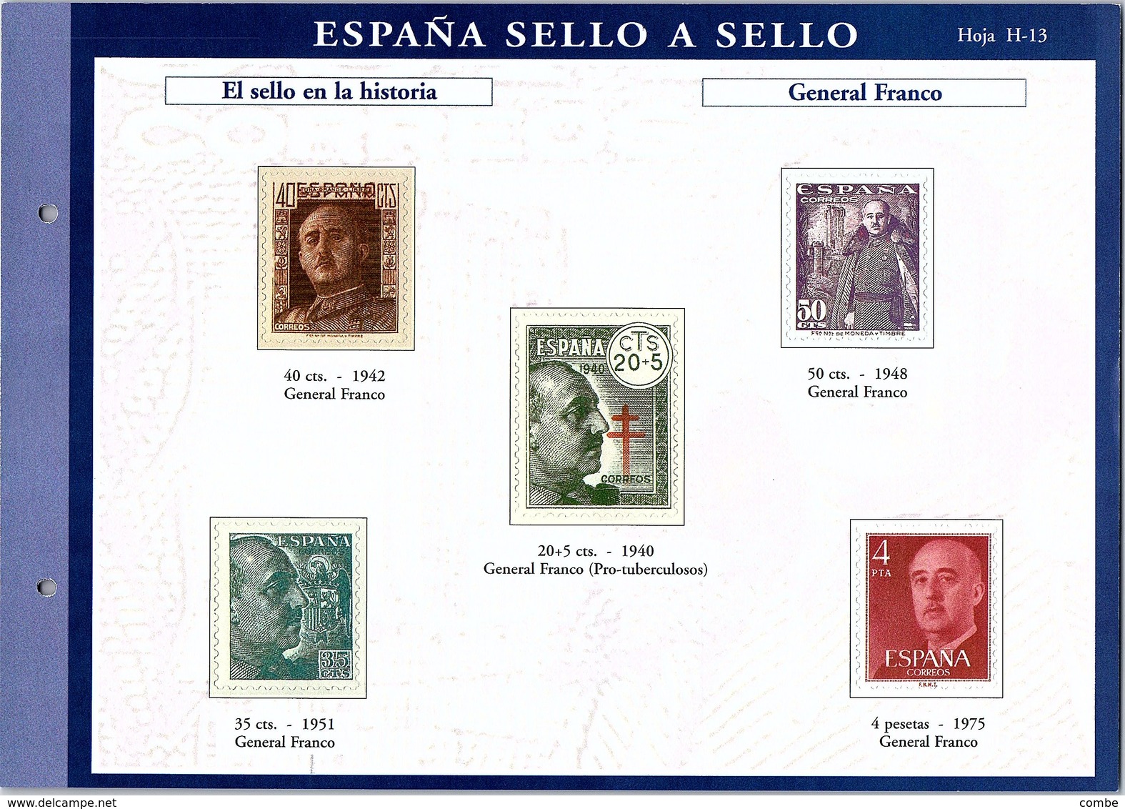 SPAÑA SELLO A SELLO. COLECCIÓN LIMITADA Y NUMERADA. Hoja H-13 EL SELLO EN LA HISTORIA - Essais & Réimpressions