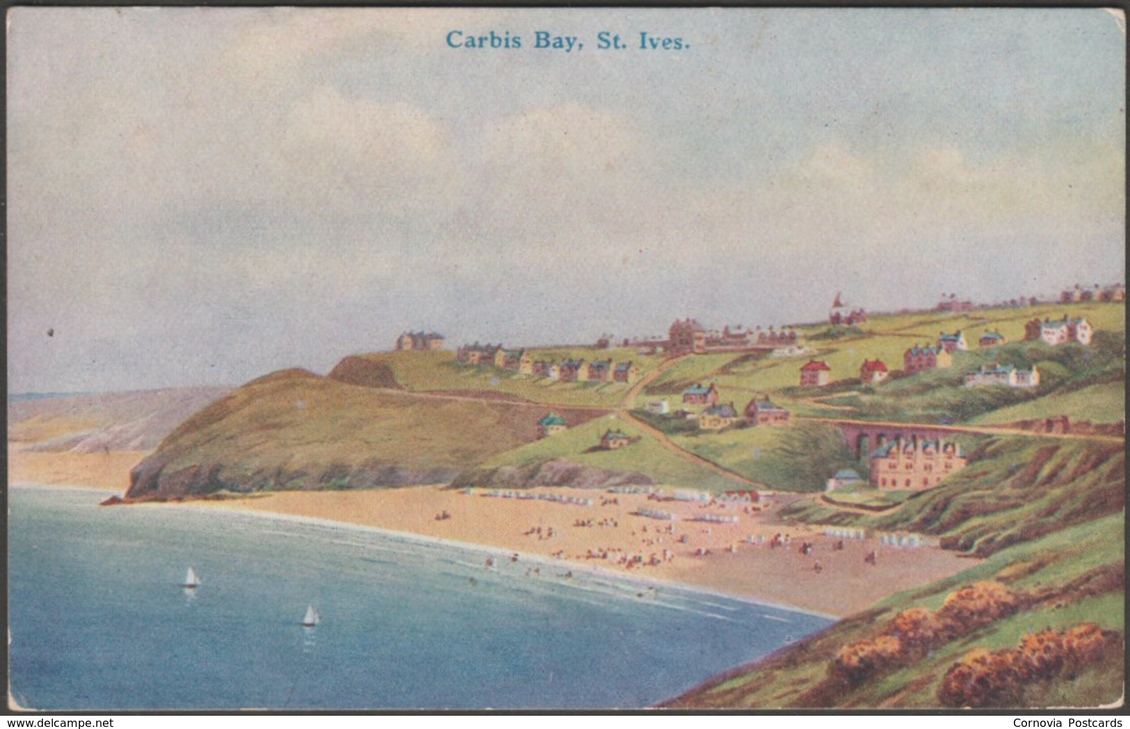 Carbis Bay, St Ives, Cornwall, C.1920 - ETW Dennis Postcard - St.Ives