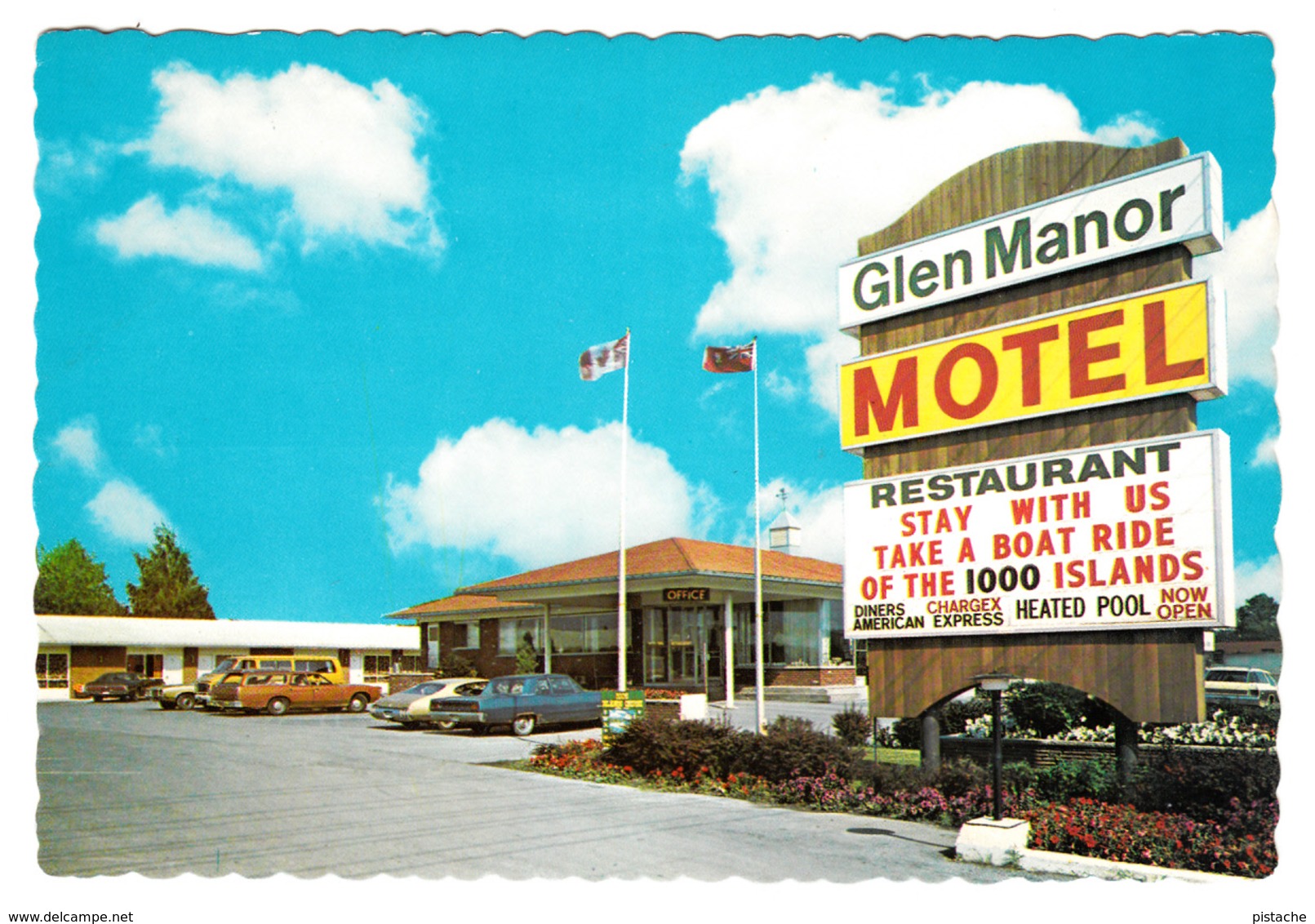 Kingston Ontario - Glen Manor Motel Hotel - Size : 6 X 4 - Unused - 2 Scans - Kingston