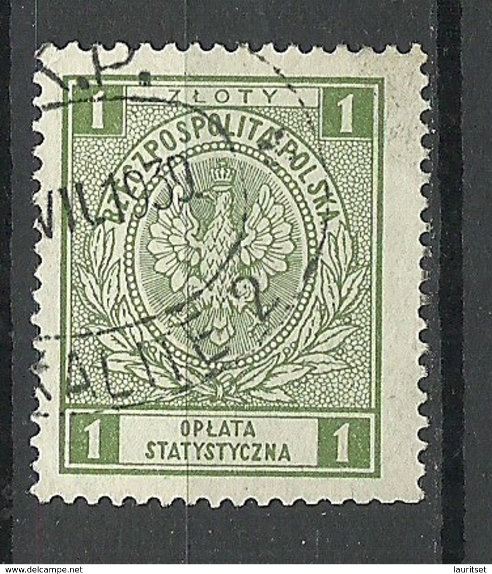 POLEN Poland O 1930 Taxe Revenue Oplata Statistic Tax 1 Zl. O - Fiscales