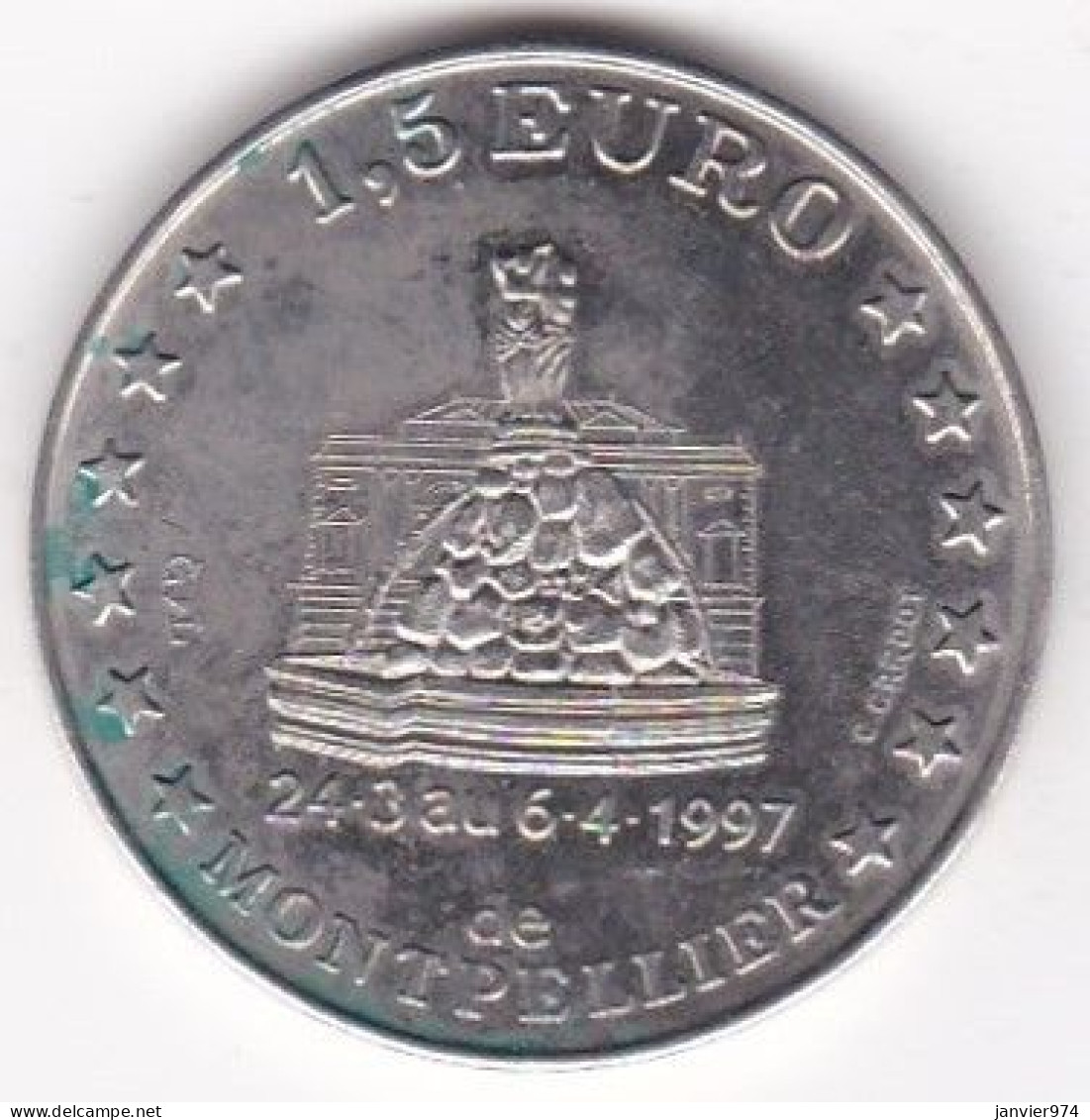 Hérault. 1,5 Euro De Montpellier 1997 Centenaire De Sup De Co - Euros Des Villes
