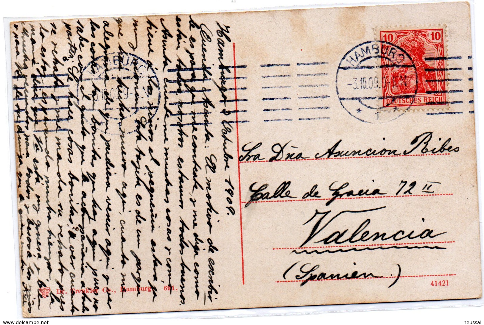 Tarjeta Postal De Hamburgo. Stellingen - Stellingen