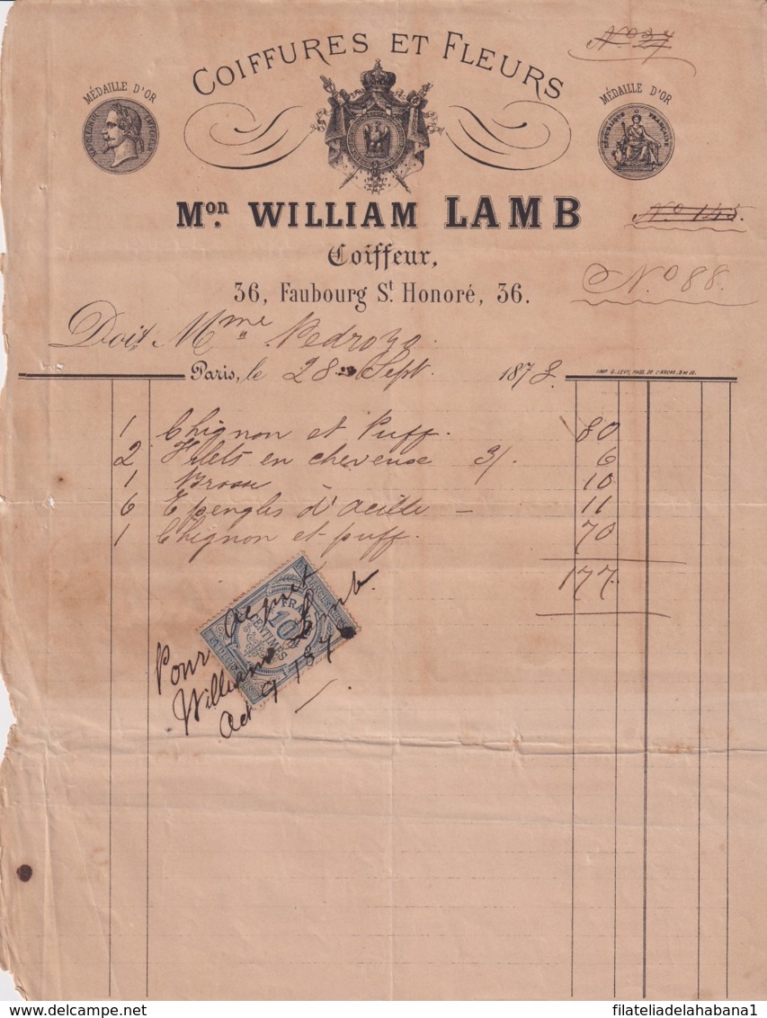 E6322 ENGLAND UK FRANCE REVENUE ILLUSTRATED BUSSINES INVOICES 1870'.