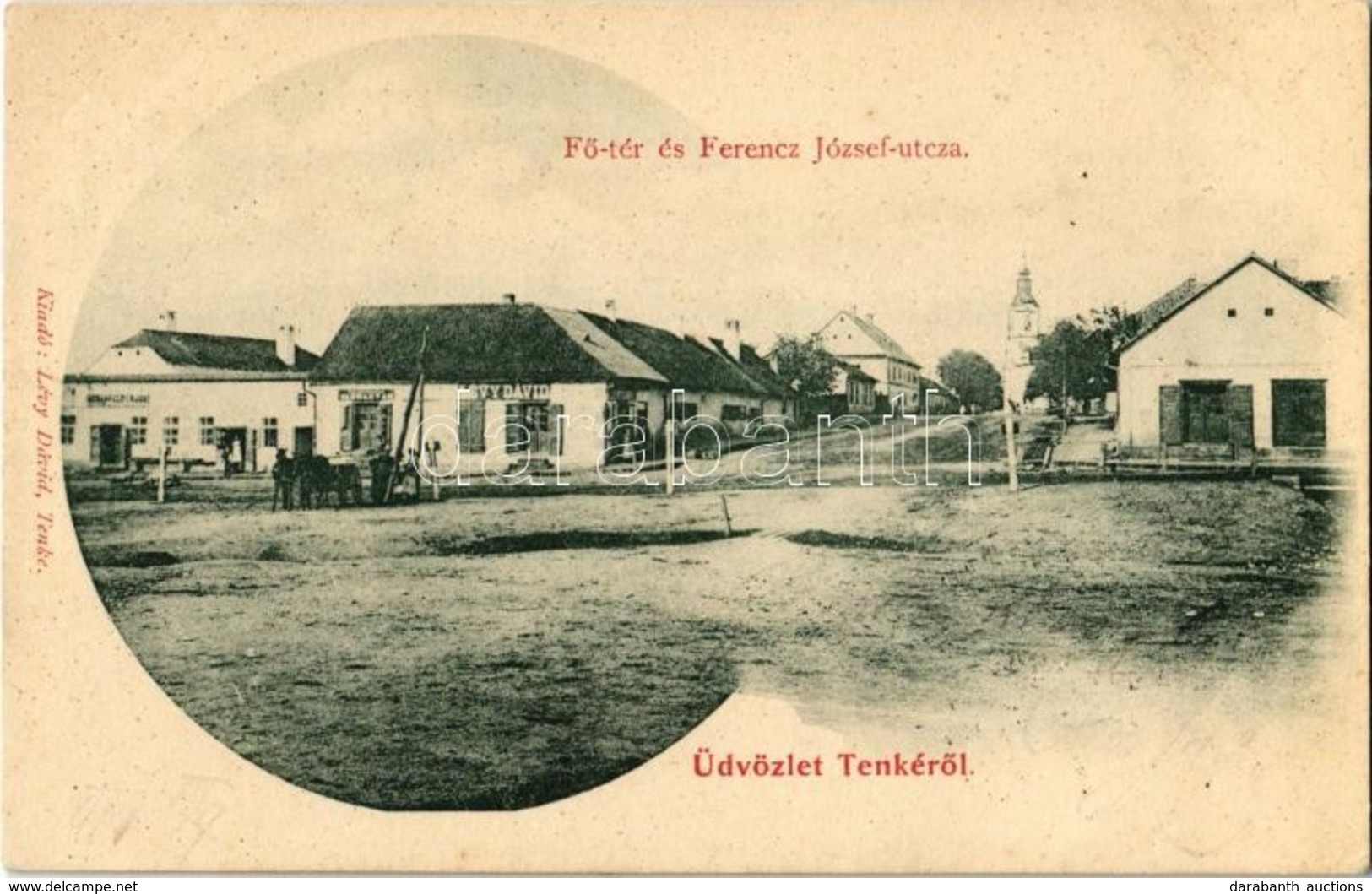 T2 1901 Tenke, Tinca; Fő Tér, Ferenc József Utca, Vasraktár, Rosenfeld Lajos és Lévy Dávid üzlete / Street View With Sho - Ohne Zuordnung