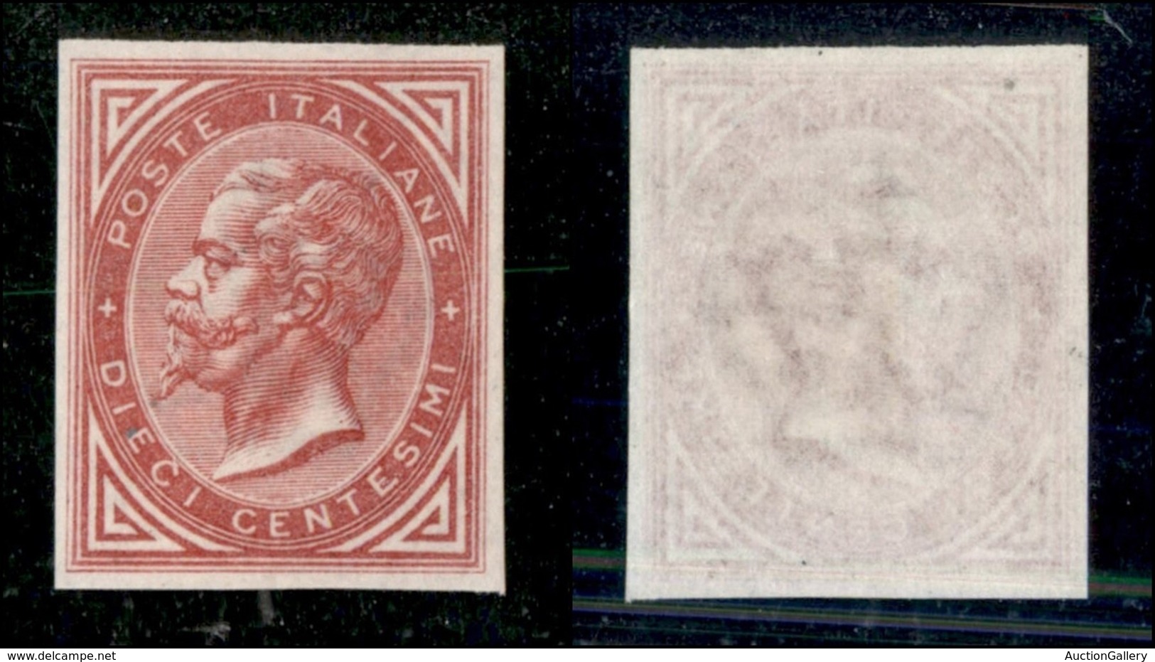 Regno - Posta Ordinaria  - 1863 - Prove Di Colore - 10 Cent Carminio (Bolaffi P12c) - Gomma Originale (150) - Altri & Non Classificati