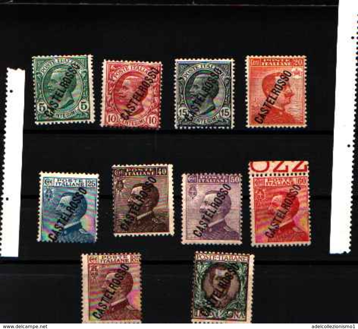 5590BIS ) CASTELROSSO-Serie Ordinaria Con Soprastampa In Diagonale - Serie Ordinaria - Marzo 1924 -SERIE MNH** - Castelrosso