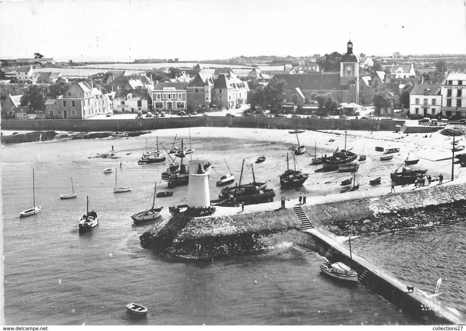 44-PIRIAC- LE PHARE, LE PORT ET L'EGLISE VUE DU CIEL - Piriac Sur Mer