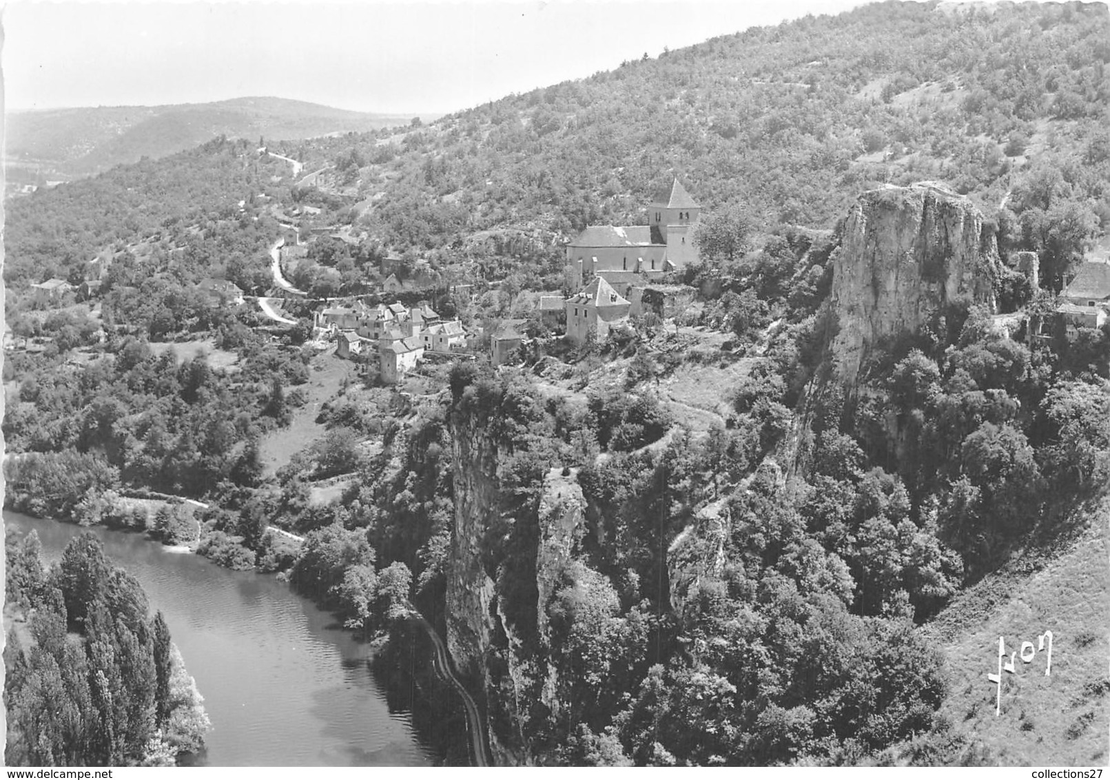 46-SAINT-CIRQ-LAPOPIE- VUE DE LA ROUTE TOURISTIQUE - Saint-Cirq-Lapopie