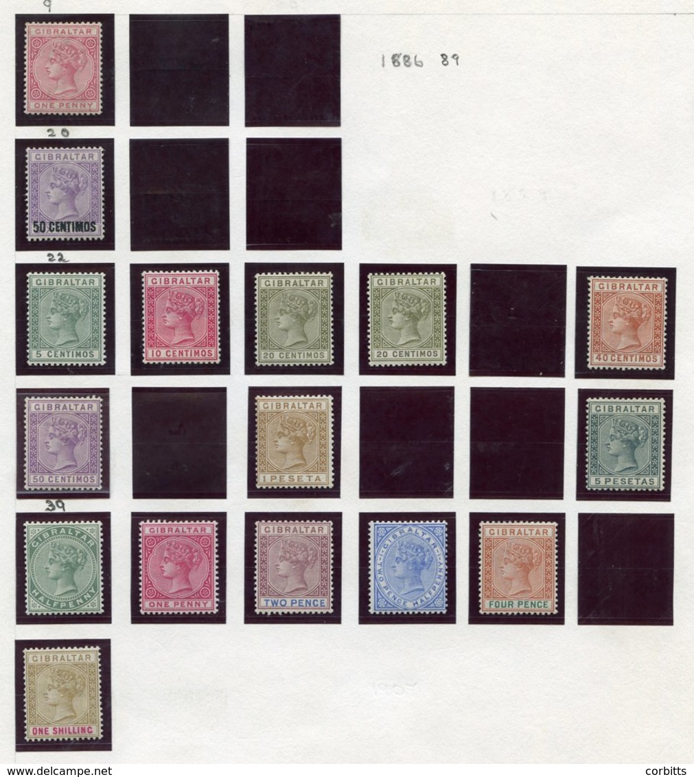 1886-98 Fine M Range Comprising 1886 1d, 1889 50c On 6d, 1889-96 Spanish 5c To 20c (both), 40c, 50c, 1p Bistre & 5p, 189 - Other & Unclassified