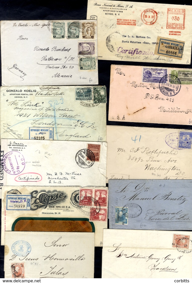 C1890s-1940's Commercial Mail  With A Few Earlier - Includes High Proportion Of Registered & Censored Items With Destina - Other & Unclassified