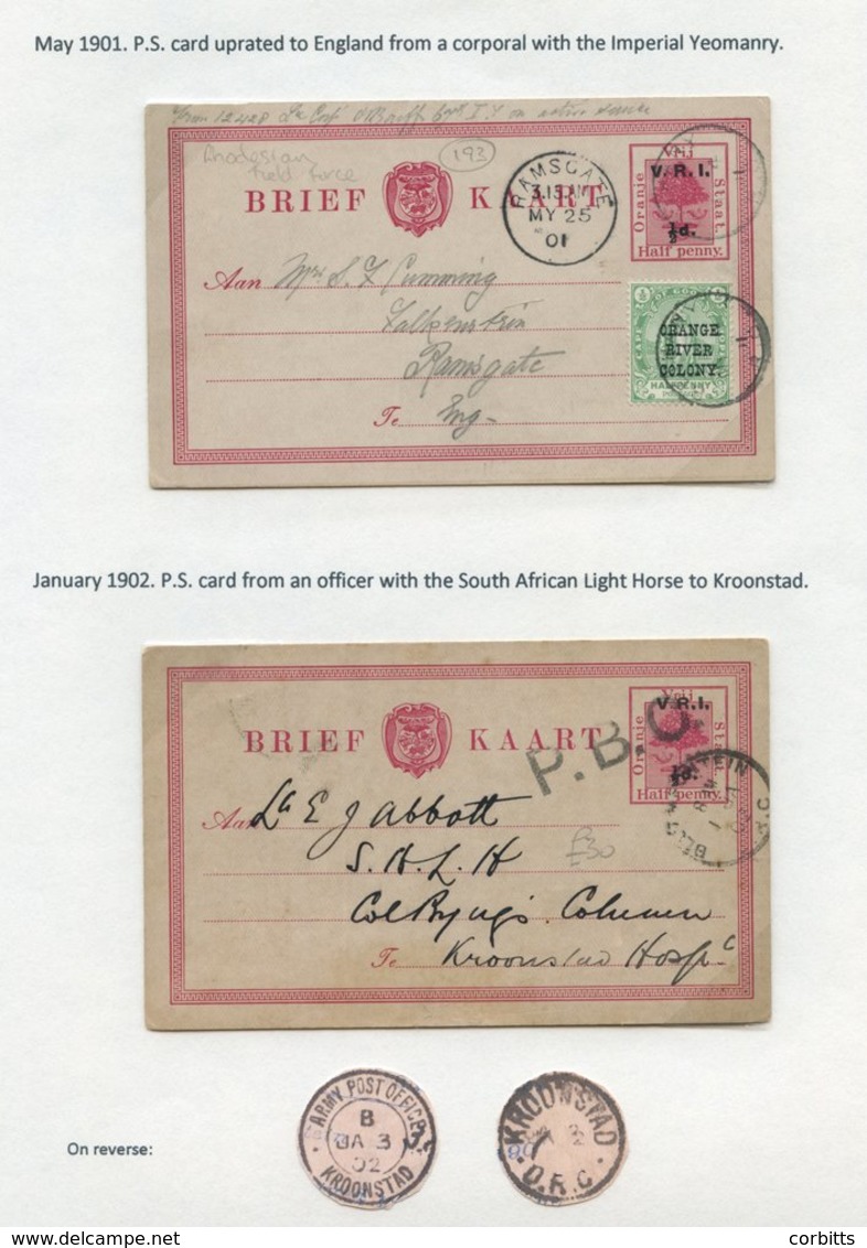 O.F.S/ORANGE RIVER COLONY Collection & Study Of ½d & 1d Postcards From 1890 To 1905, Both M & U Incl. V.R.I Overprints & - Other & Unclassified