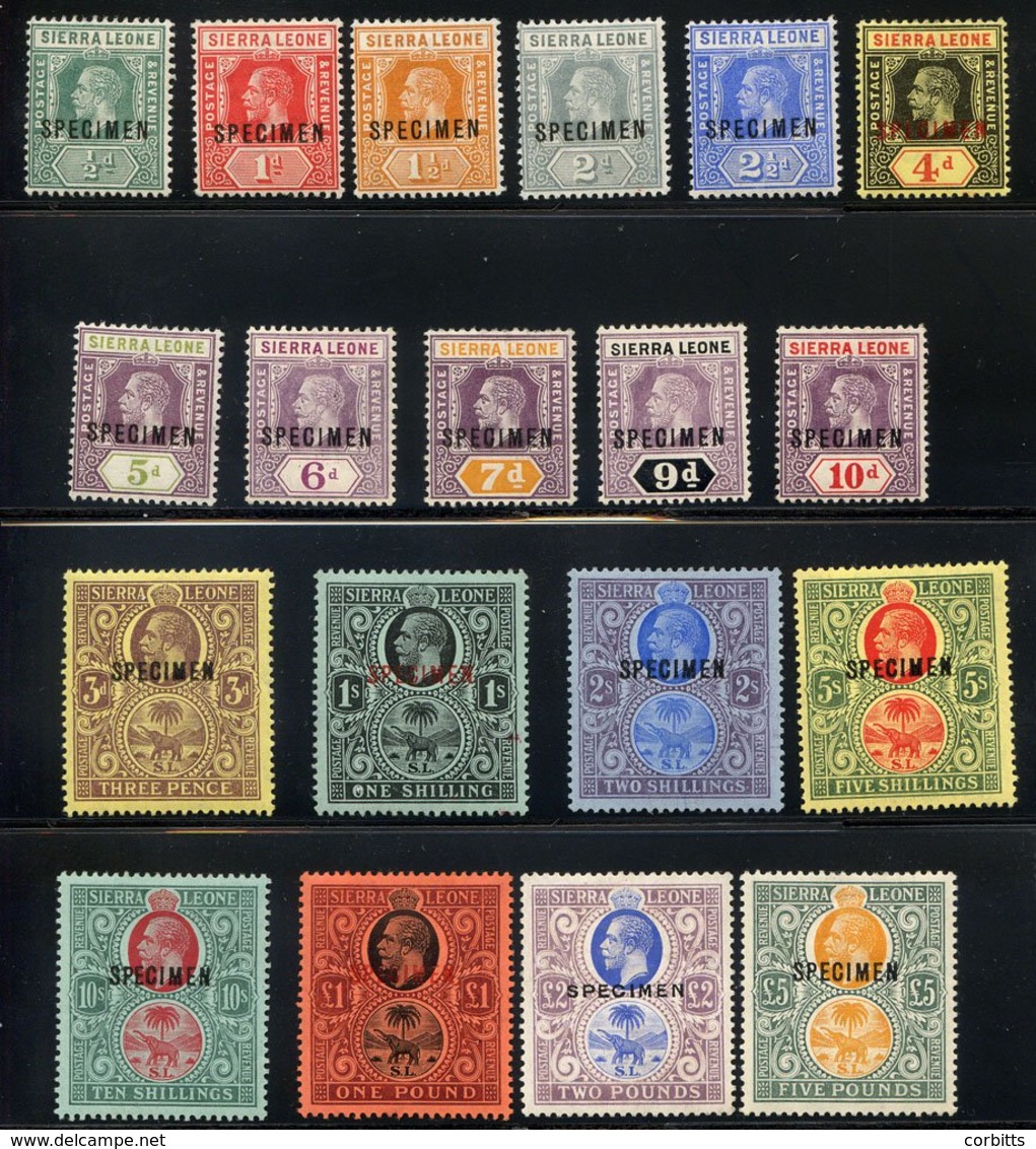 1912-21 MCCA Set Optd SPECIMEN Fresh M, Odd Short Perf - High Values Are Fine, SG.112s/130s. Cat. £1150 - Other & Unclassified