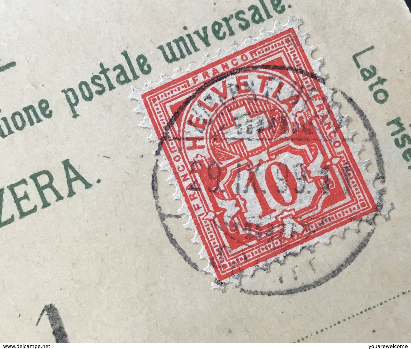 Schweiz Schiffpost Stempel „LUZERN FLUELEN SCHIFF 1899“  Ak (Brief Ship Mail Cover Lettre - Lettres & Documents