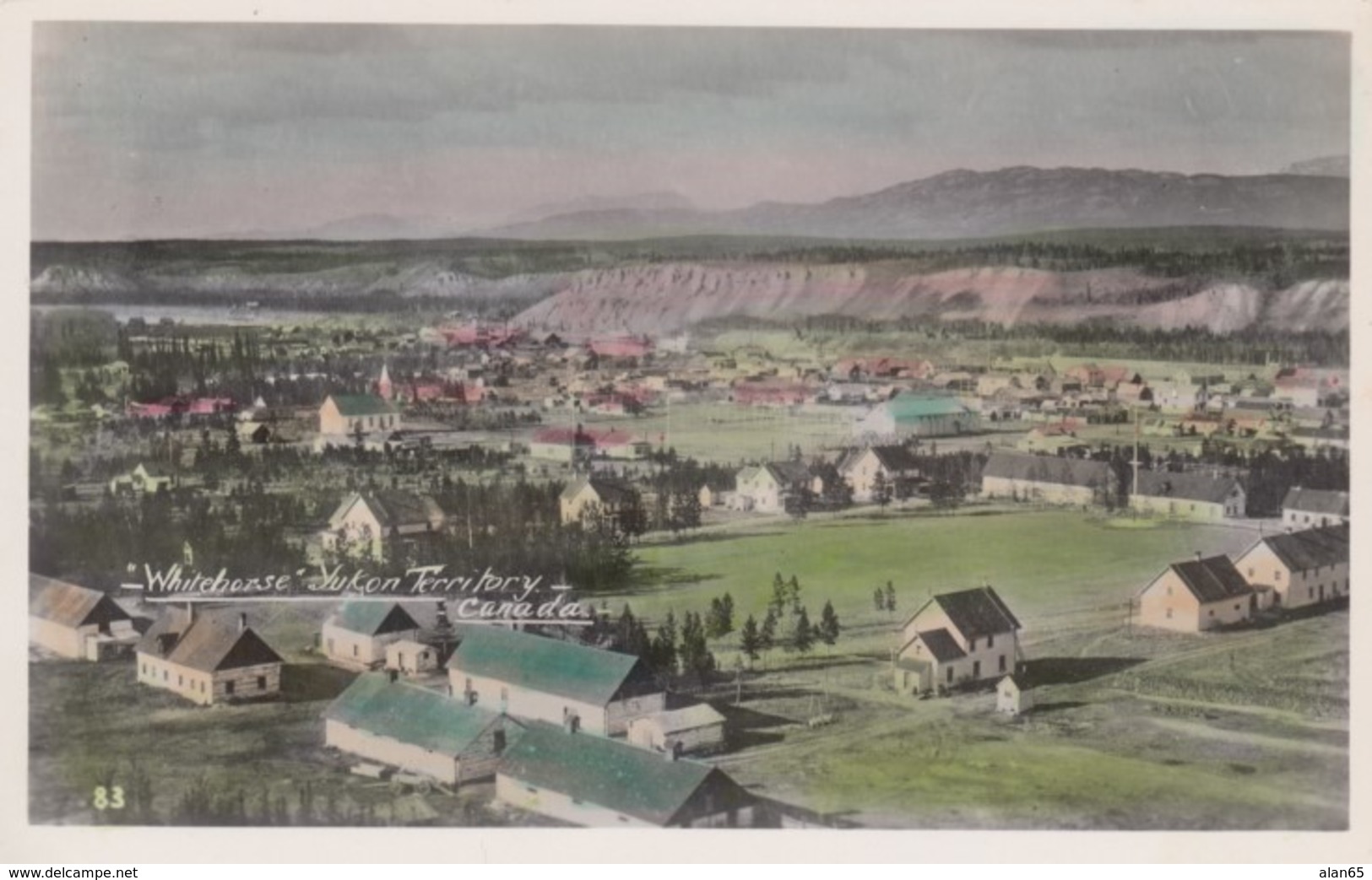 Whitehorse Yukon Canada, View Of City C1920s/30s Vintage Postcard - Yukon