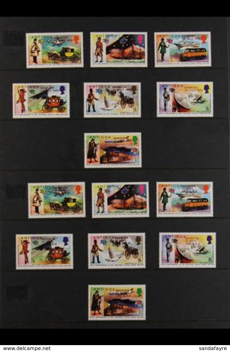 RAILWAYS ON STAMPS BRITISH WEST INDIES 1970's To 1990's All Different Never Hinged Mint Collection Of Stamps (mostly In  - Unclassified