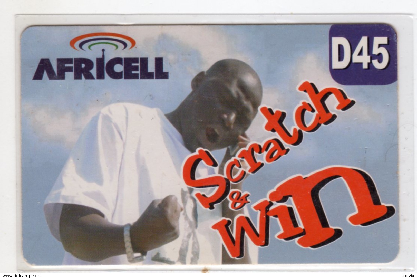 GAMBIE RECHARGE AFRICEL D45 Scratch & Win - Gambia