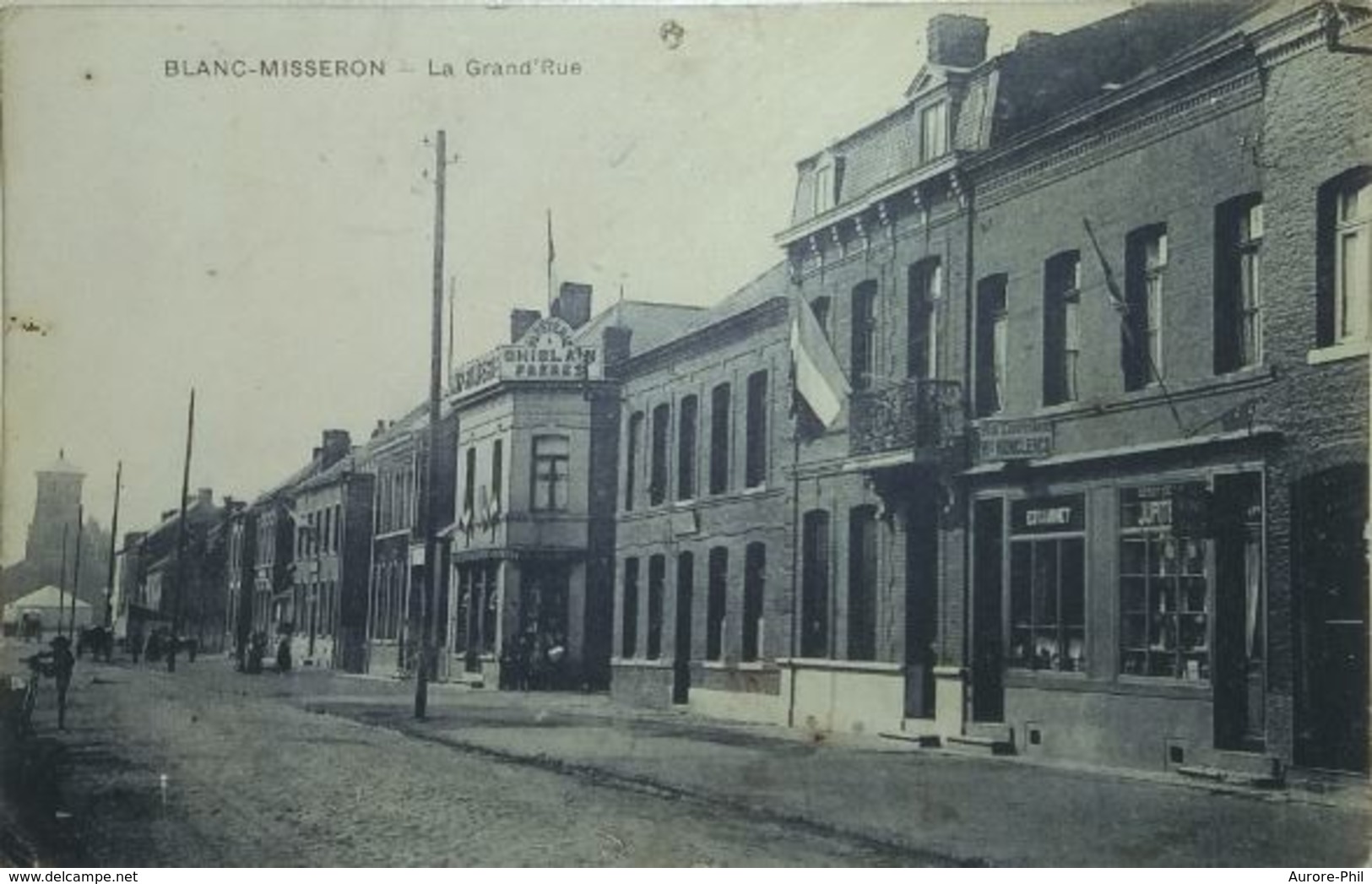 Blanc Misseron La Grand'Rue Estaminet, Papeterie Ghislain (Timbre TX27 Taxe 10c) - Quievrechain